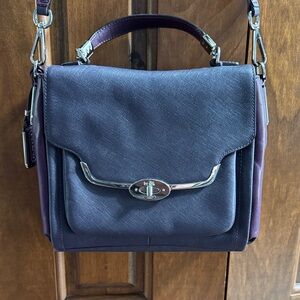 Coach Madison - two tone Purple Leather Top-Handle Crossbody Bag
